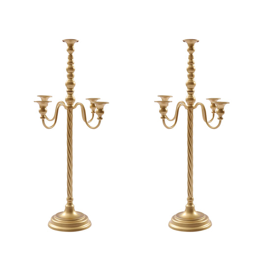 28In Floor Candelabra Tall Candlestick Candle Holders Table Centerpiece  Flower Stand for Wedding Party Event 2Pcs