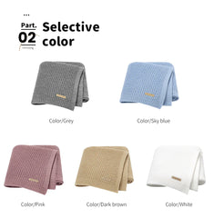 Baby Blankets Knitted Newborn Netural Breathable Month Swaddle Wrap Mat for Infant Boy Girl Crib Cellular Children 90*70cm Cover