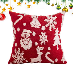 1Pack Christmas Decorations Pillow Covers Sofa Square Throw Pillow Cases Stamping Snowflake Waist Cushion Cover Home Bed Decor