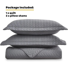 Lightweight Bedspread Ultrasonic  Pattern Light Coverlet for All Season Comforter Bedding Decor - 3 Piece Bed Cover Sets