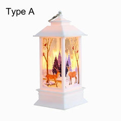 New Christmas Lantern Old Man Snowman Elk Retro Hanging Candle Holder Christmas Tree Decoration Christmas Gift Home Decoration