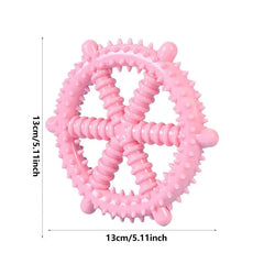 Dog Toys For Aggressive Chewers Dog Toothbrush Chew Toy Puppy Teething Ring Indestructible Squeaky Toy Food-Grade Teethers For