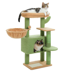 Cat Tree for Large Cats Cat Tower for Indoor Cats with Large Hammock Cat Condo House and Scratching Post Cat Activity Tree