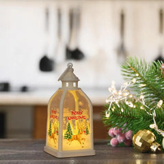 Christmas Candle Lantern Lighted Tabletop Christmas Decoration Battery Operated LED Candle Light For Holiday Centerpieces Table