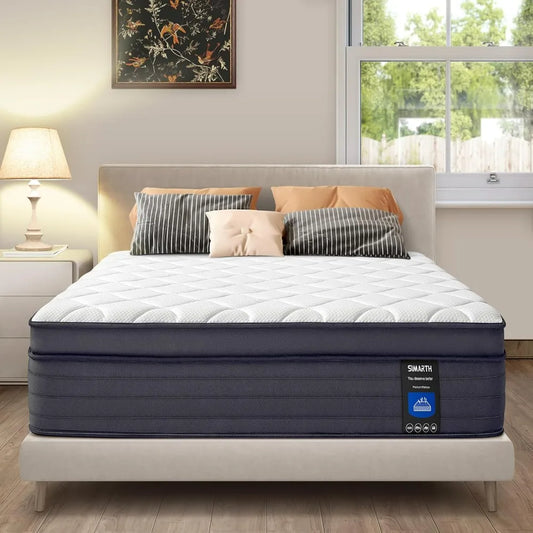 Queen Mattresses - 12 Inch Hybrid Queen Size Mattres in a Box, Gel Memory Foam with Motion Isolation, Medium Firm Matress