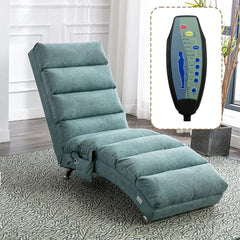 Chaise Lounge Chair Indoor, Upholstered Massage Chair with 5 Modes, Ergonomic Electric Recliner Chair, Modern Long Lounger