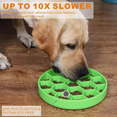 Silicone Slow Feeder Dog Bowls Prevents Gulping And Vomiting Dog Feeder With Hexagonal Honeycomb Dog Food Bowls Dog Plates For