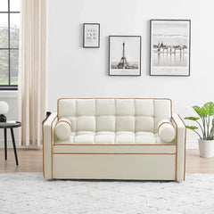 55 Inch Sofa Bed,Pull-Out Sofas, 3-in-1 Comfortable Convertible Futon Sofas, Velvet Double Lounge Sleeper, Sofa Sleeper