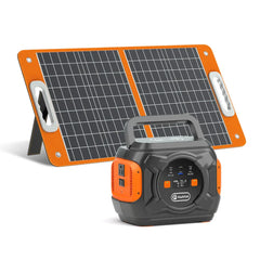 320W Portable Power Station; Flashfish 292Wh 80000mAh Solar Generator Backup Power With LASHFISH 18V/60W Foldable Solar Panel