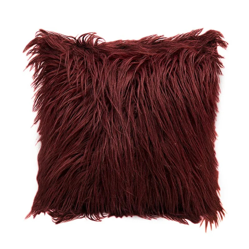 Fur Pillowcase Cushion Cover Decorative Long Hair Pillow Plush Case New Luxury Series Style Faux Throw Cushion Decor