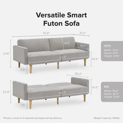 Futon Sofa Bed, Couch, Small Sofa, Sleeper Sofa, Loveseat, Mid Century Modern Futon Couch