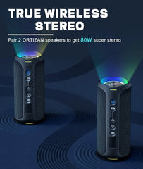 40W Wireless Bluetooth Speaker IPX7 Waterproof Powerful Sound Portable Party Outdoor Speaker with 30H Battery TWS Mode RGB Light