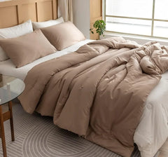 California King Comforter Set Oatmeal,3pcs Bedding Comforters & Sets(1 Boho Cal King Comforter & 2 Pillowcases)