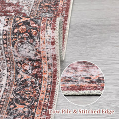 Living Room Area Rug 8 10 Large Washable Rug Vintage Rug Boho Distressed Area Rug Oriental Area Rug Floor Carpet Living  Bedroom