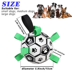 Dog Football Toy Pet Dog Outdoor Training Toys Dog Interactive Toy For Small Medium Breeds Soccer Ball Funny Dog Bite Chew Toys