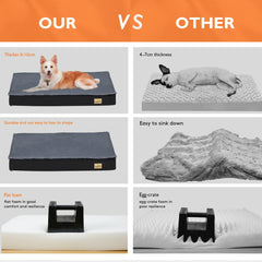 Washable Dog Beds for Large Dogs Comfortable Orthopedic Dog Bed Sponge Foam Pet Bedding Dog Crate Bed