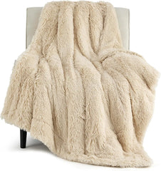 Bedsure Soft Fuzzy Faux Fur Throw Blanket, 640 GSM