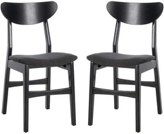 Home Lucca Retro Black Dining Chair, Wood, Set of 2