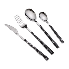 4PCS Marble Handle Tableware Set Stainless Steel Knife Fork and Spoon Set Home Kitchen for Dining Table Western Dinnerware Set