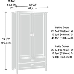 Armoire Wardrobe Closet, Clothes Cabinet with Hanging Rods, Adjustable Shelf, Freestanding Clothing Armoire, Wardrobes