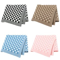 Baby Blankets Cotton Knitted Newborn Stroller Bedding Swaddle Wrap Quilts Fashion Toddler Throw Crib Cover Plaid blanket