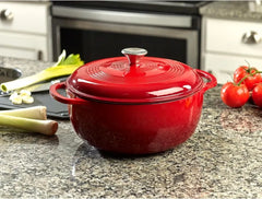 Enameled Cast Iron Round Dutch Oven, 6 Qt.,  Dutch Oven Cast Iron