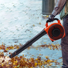 Handheld Leaf Blower 25.4CC 2-Stroke Commercial Gas Powered Grass Lawn Yard Garden Snow Dust Blowing Cleaning Tools 7500Rpm 90dB