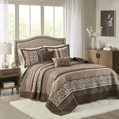 Reversible Quilted Bedspread Set, Solid Reverse Summer Breathable, Lightweight All Season Bedding Layer,