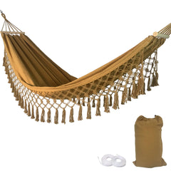 Hammock Outdoor Camping Leisure Canvas Thickened Swing Hammock Anti-rollover Perfect for Garden Patio Backyard