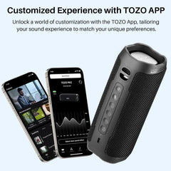 TOZO PA2 Bluetooth Speaker with Dual Drivers & Dual Bass Diaphragms Deep Bass Loud Stereo Sound 25H Playtime Wireless Speaker