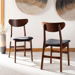 Home Lucca Retro Black Dining Chair, Wood, Set of 2