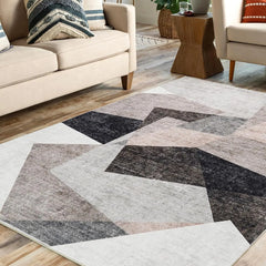 Modern Abstract Area Rug, 8x10 Washable Rugs for Living Room Bedroom Office Floor Rug Dining Room Indoor Accent Rugs