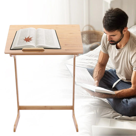 Adjustable Lazy Bedside Laptop Desk Bamboo Standing Bedside Computer Tabletop Mobile Laptop Table Bedroom Home Accessories