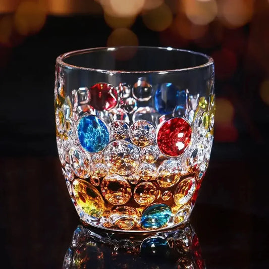 350ml Crystal Color Whiskey Cup Coffee Cups Whisky Liquor Wine Glass Water Glassware X027