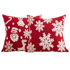 1Pack Christmas Decorations Pillow Covers Sofa Square Throw Pillow Cases Stamping Snowflake Waist Cushion Cover Home Bed Decor