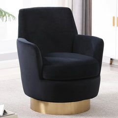 Bucket Chair, Swivel Bucket Chair Set of 2, Modern Velvet Upholstered Round Swivel Armchair,360 Degree Single Sofa Chair