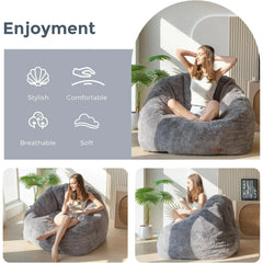 Jumbo Bean Bag Chair, Bean Bag Sofa for Adults and Children with Padding, Casual Floor Sofa, Bean Bag Sofa Chair