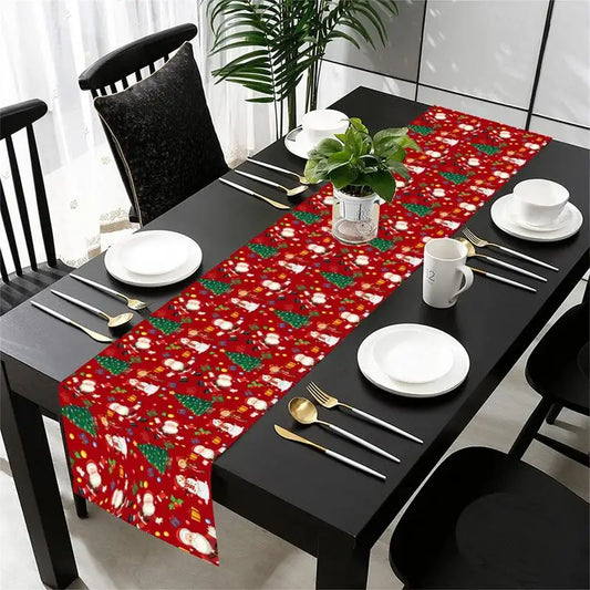 Christmas Table Cloth Xmas Table Cover Navidad Natal Gifts Christmas Decor New Year 2024 Tablecloth For Holiday Party Use