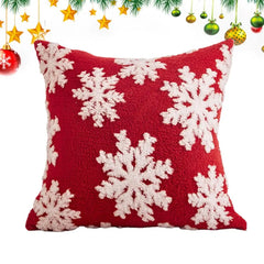 1Pack Christmas Decorations Pillow Covers Sofa Square Throw Pillow Cases Stamping Snowflake Waist Cushion Cover Home Bed Decor