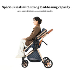 Luxury Portable Travel Pram 3 in 1Baby Stroller High Landscape Baby Pushchair Baby Travel Stroller Newborn Stroller