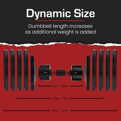 Adjustable Dumbbell Weight Set by Affordable Dumbbells - Space Saver - Dumbbells for Your Home