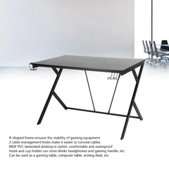 Modern Ergonomic RShape Frame Stable Gaming Table Computer Desk for Home Office Working Use