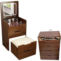 3 in 1 Vanity Desk with Plip Top Mirror, Small Make Up Vanity Set  Makeup Vanity with Drawers, Dressing Table for Bedroom