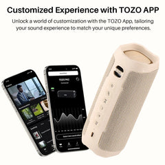 TOZO PA2 Bluetooth Speaker with Dual Drivers & Dual Bass Diaphragms Deep Bass Loud Stereo Sound 25H Playtime Wireless Speaker