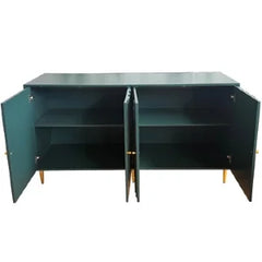 60" Modern Sideboard Buffet Accent Cabinet, Green Entryway Table with Storage Wood Credenzas for Living Room Home Bar