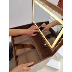 3 in 1 Vanity Desk with Plip Top Mirror, Small Make Up Vanity Set  Makeup Vanity with Drawers, Dressing Table for Bedroom