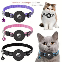 Airtag Pet Cat Collar with Bell Reflective Collar