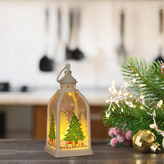 Christmas Lantern LED Candle Light Tabletop Christmas Decoration Battery Operated LED Candle Light For Holiday Centerpieces