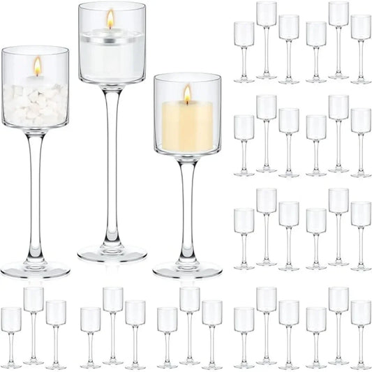 Glass Candle Holder Tea Light Floating Candle Holder for Wedding Party Dining Bathroom,36 Pcs Table Centerpiece Candle Holders