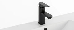 36" Bathroom Vanities Sink Combo Set, Modern Cabinet w/Wave Lines, Undermount Ceramic Sink w/Matte Black Faucet Drain